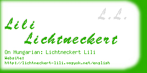 lili lichtneckert business card